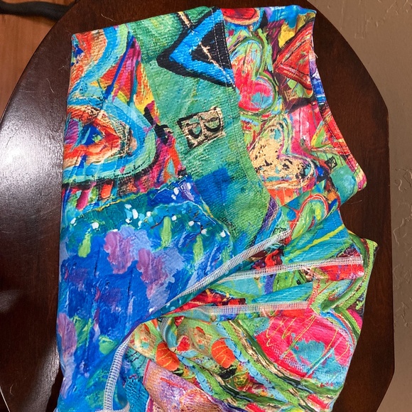 Debbie Dannheisser, "Hearts without Borders" High-Waist Leggings, Size Large - Picture 8 of 8